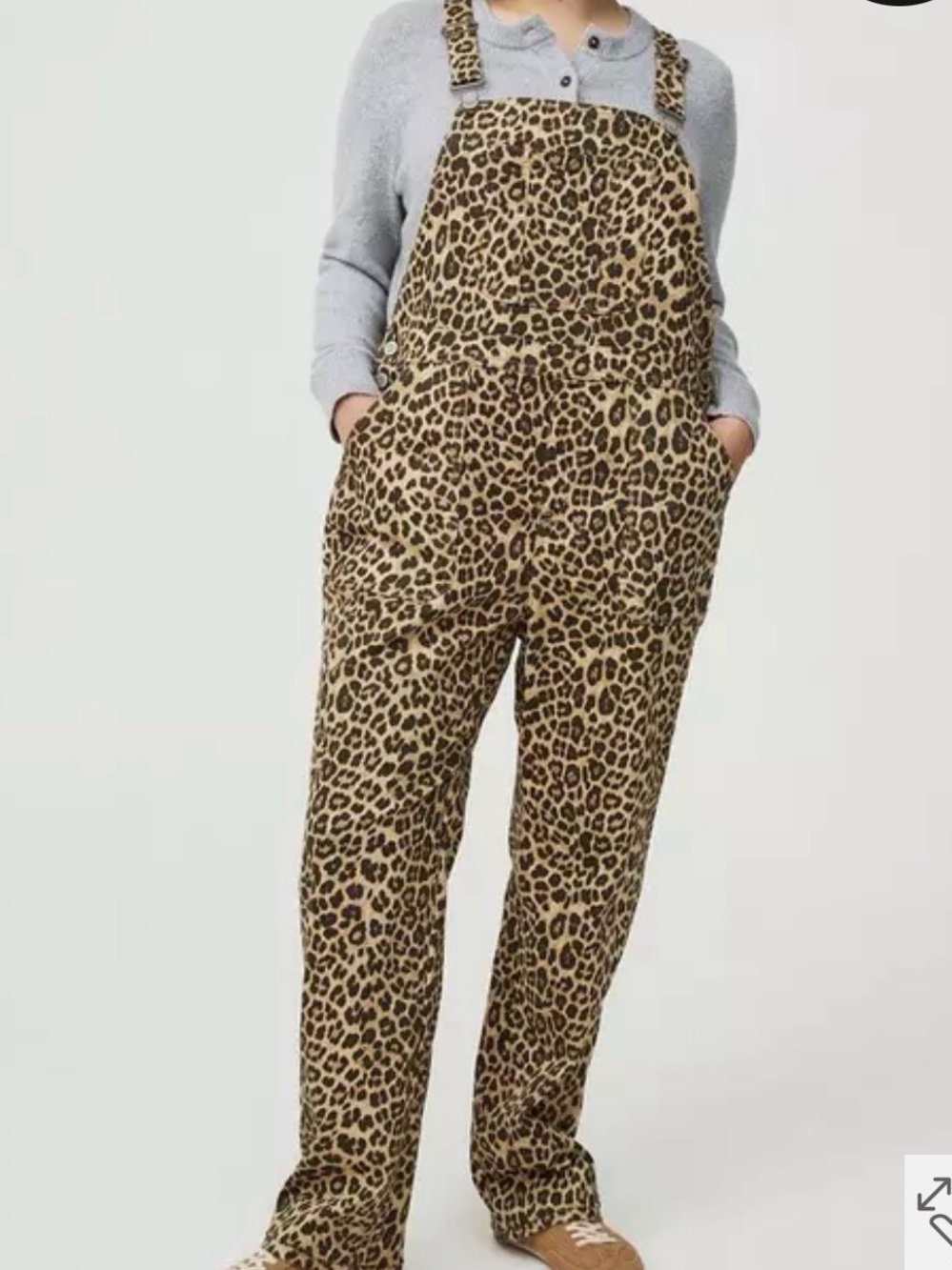 torrid Leopard-Print Overalls in Tan and Black